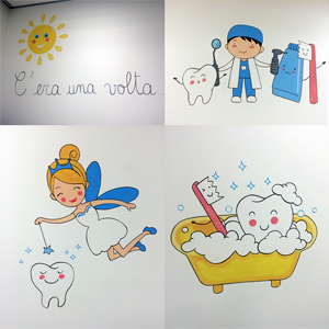 Fatina dei denti - Illustrazione murale