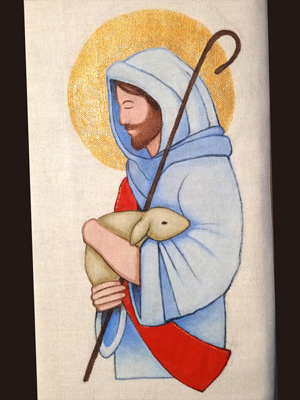 Stola religiosa dipinta a mano con decorazione pittorica