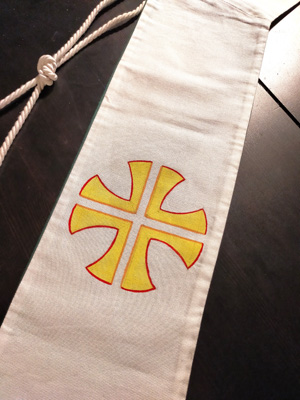 Stola religiosa dipinta a mano con decorazione pittorica