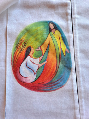 Stola religiosa dipinta a mano con decorazione pittorica