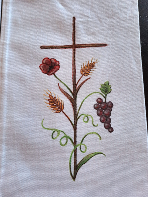 Stola religiosa dipinta a mano con decorazione pittorica