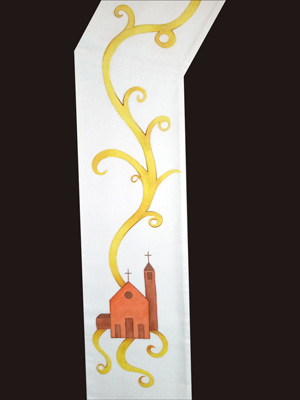 Stola religiosa dipinta a mano con decorazione pittorica