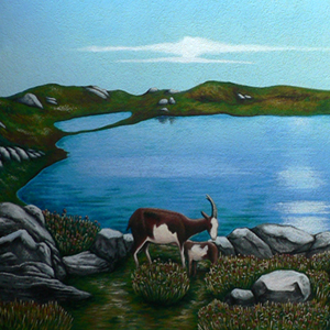 Lago di montagna, tratto da Carlo Fornara - Stra (Venezia)