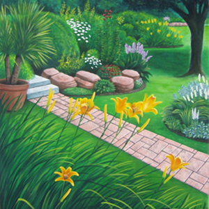 Particolare Pannello con giardino