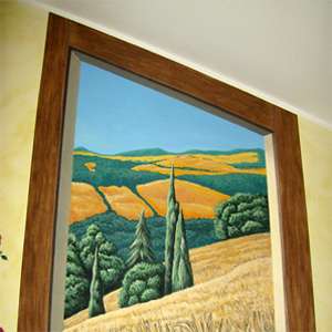 Particolare Trompe l'oeil - Casa privata - Padova